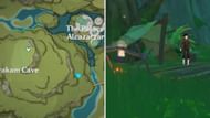Location of Santon NPC to start the quest (Image via Genshin Impact)